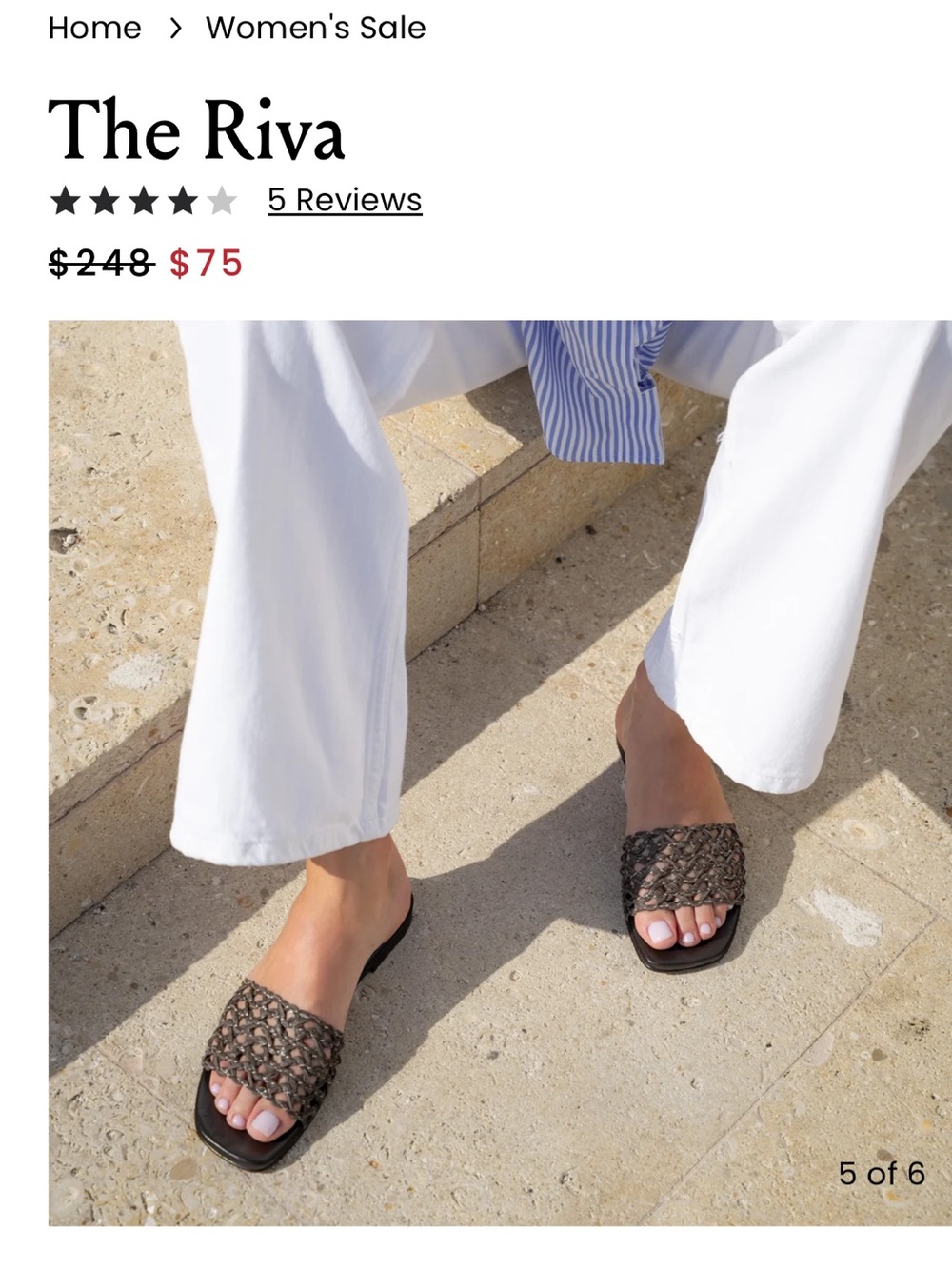 M. Gemi The Riva Flat (beige, size 5)